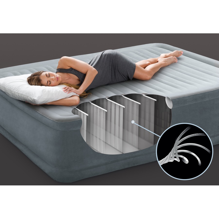 Intex Durabeam Comfort-Plush Air Bed with Built-in Pump - Queen