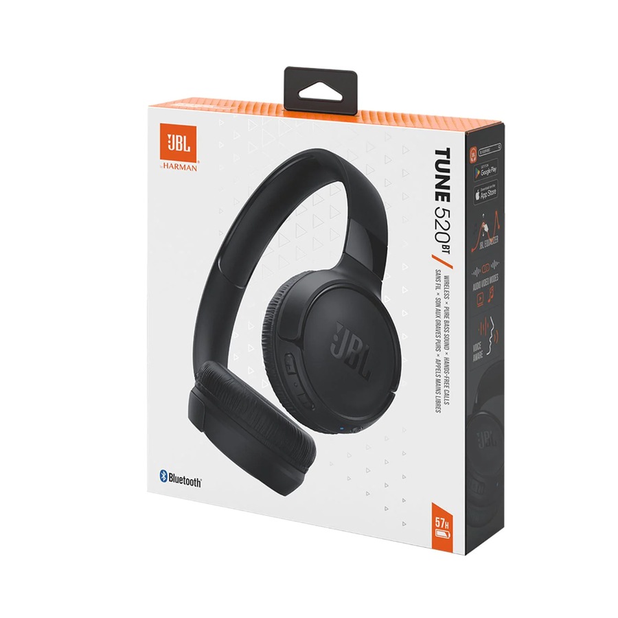 JBL Tune 520BT Wireless On-Ear Headphones - Black