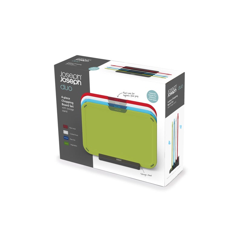 Joseph Joseph Duo 4-Piece Chopping Board Set - Multicoloured