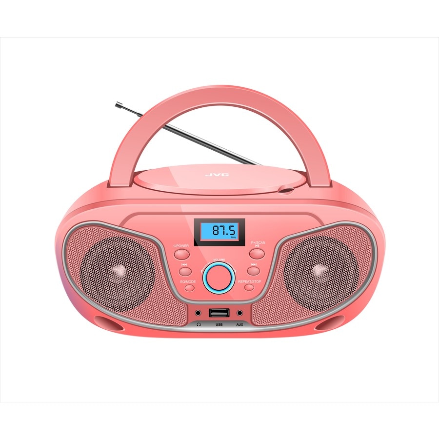 JVC Portable CD Player with Bluetooth - Pink