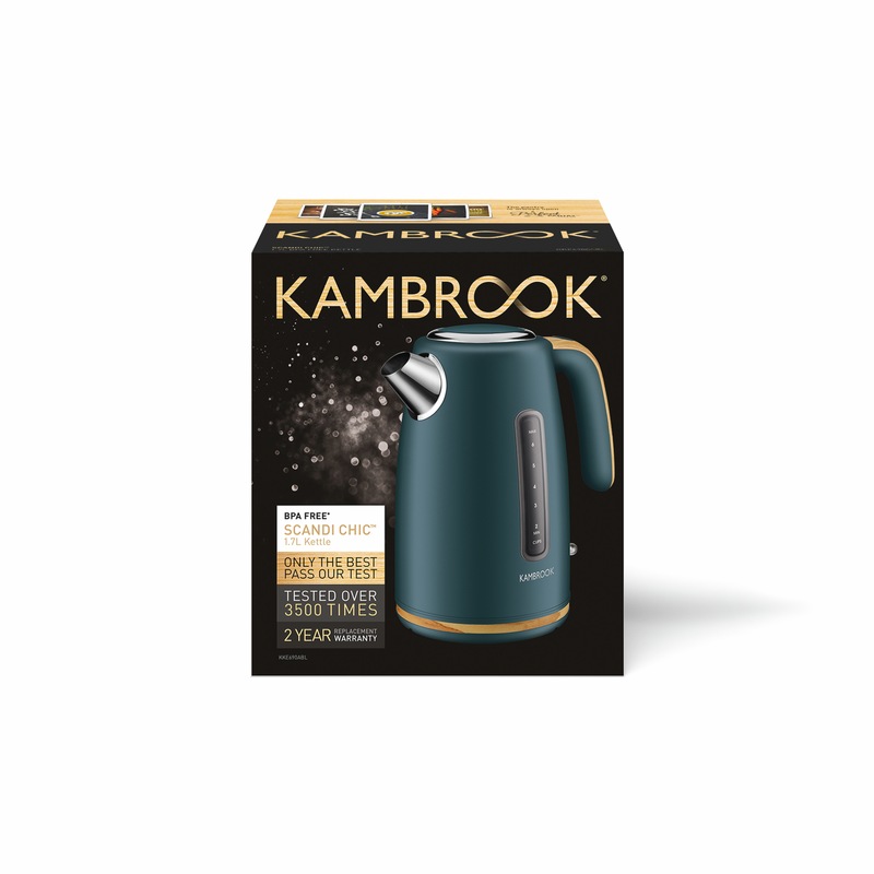 Buy Kambrook Scandi Chic Stainless Steel Kettle 1.7L KKE690ABL MyDeal