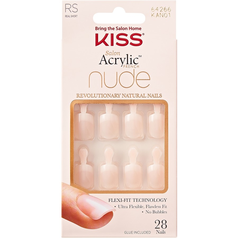 Kiss Salon Acrylic Nude French Nails - Breathtaking
