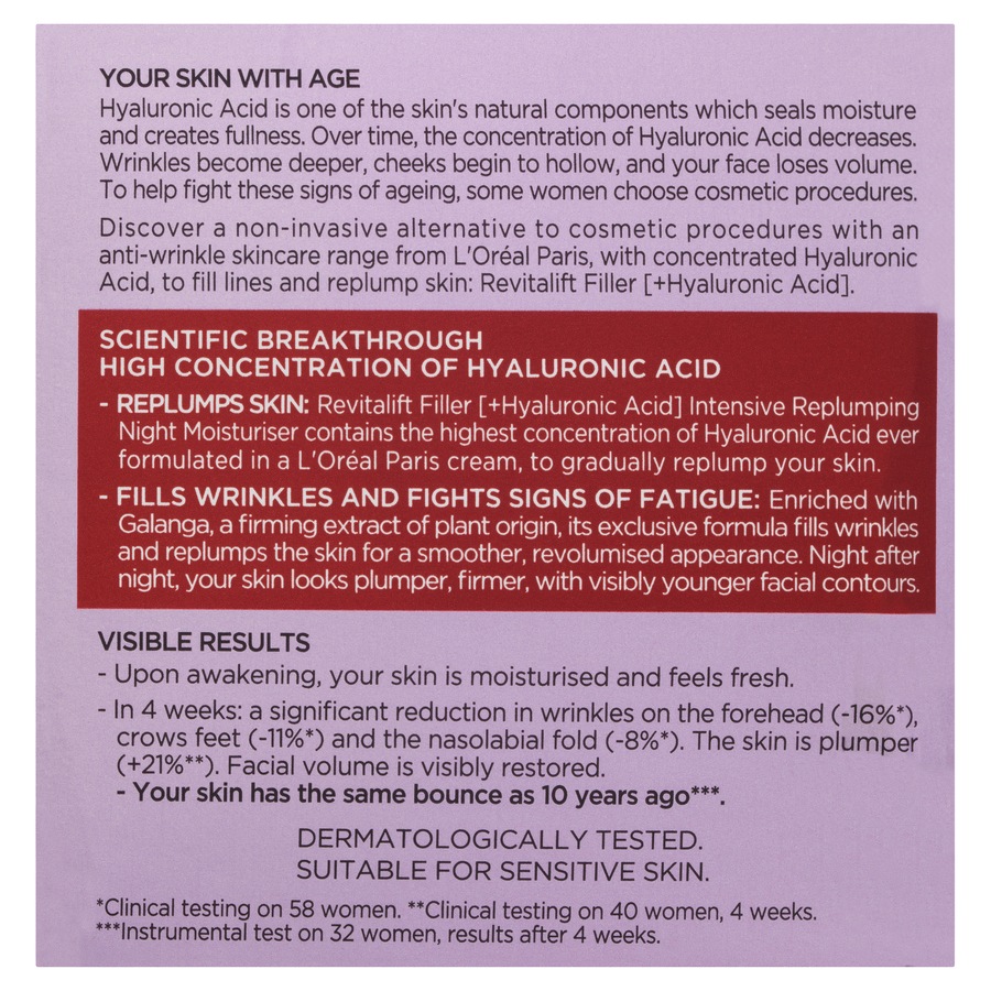 L'Oreal Paris Dermo Revitalift Filler Night Cream 50mL