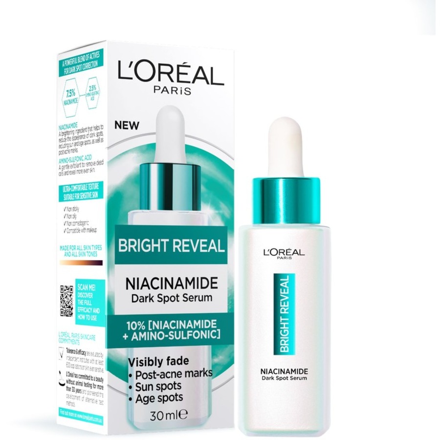 L'Oréal Paris Bright Reveal 10% [Niacinamide + Amino-Sulfonic Acid} Dark Spot Face Serum 30ml