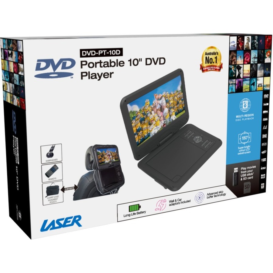 Laser 10-inch Portable DVD Player