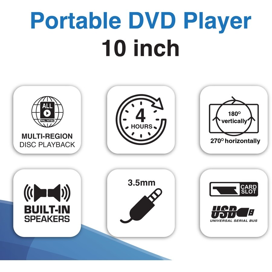 Laser 10-inch Portable DVD Player
