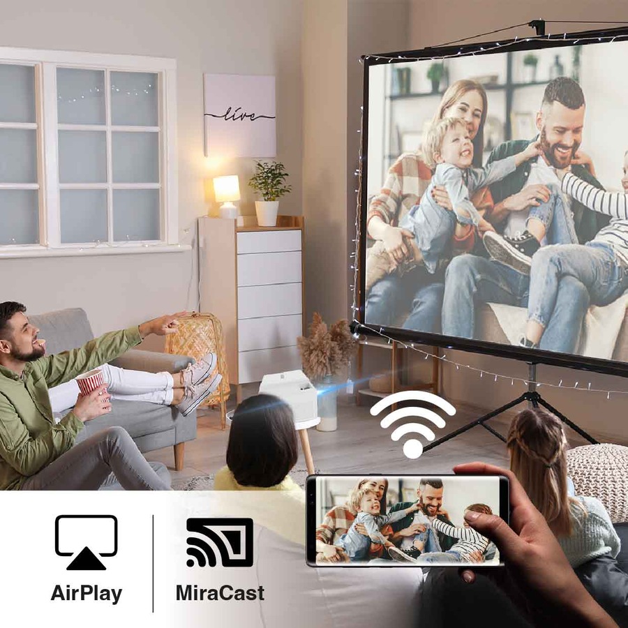 Laser 1080P LED Projector with DVD Player and WiFi Casting