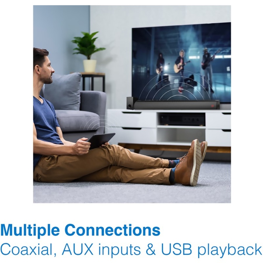 Laser 2.1 Channel Soundbar with Wired Subwoofer**