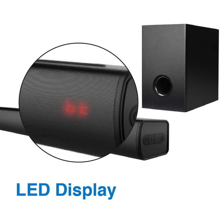 Laser 2.1 Channel Soundbar with Wired Subwoofer**