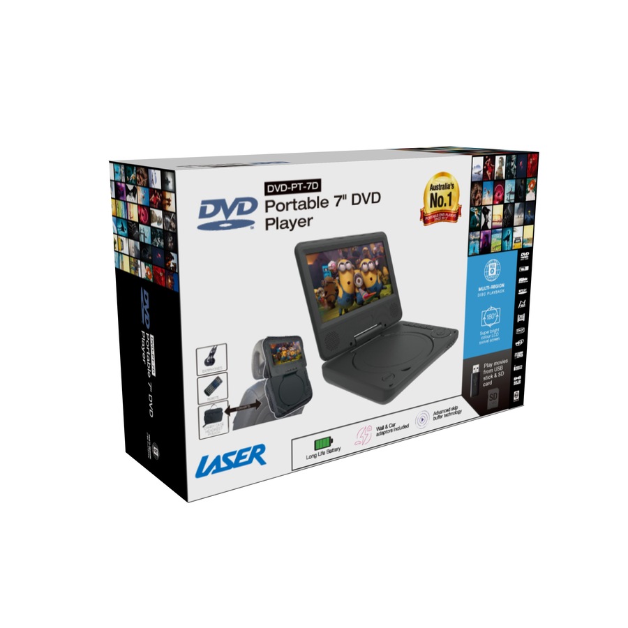 Laser 7-inch Portable DVD Player