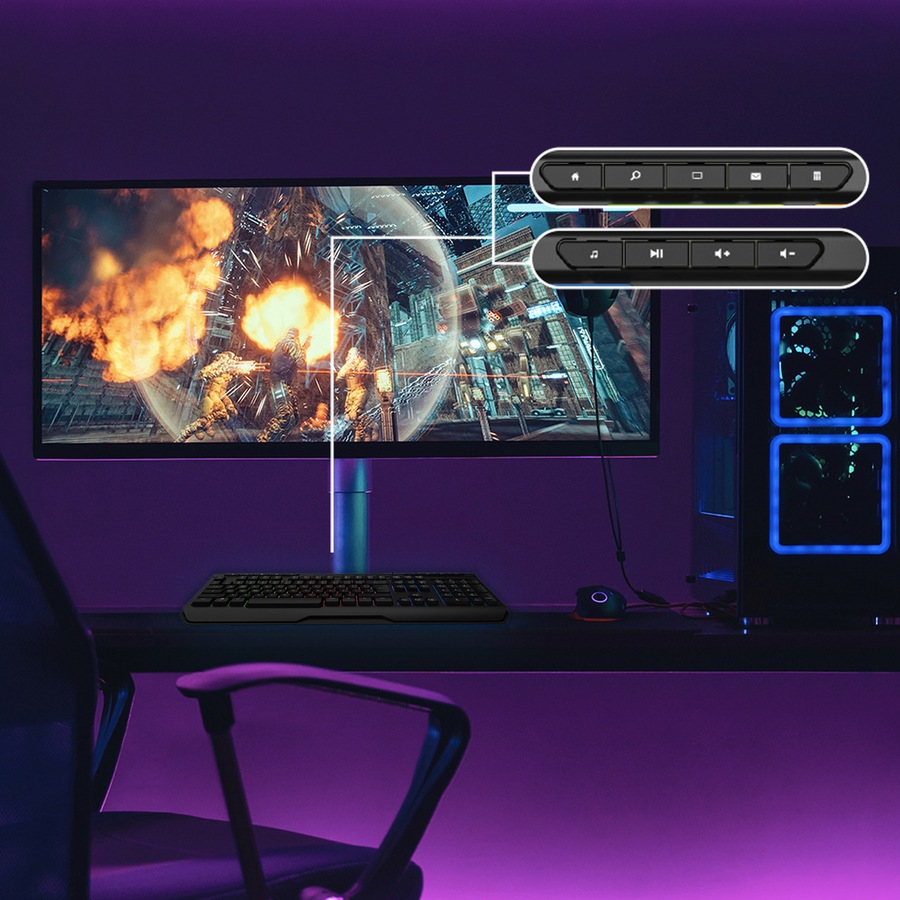 Laser Gaming: RGB Gaming Keyboard - Black