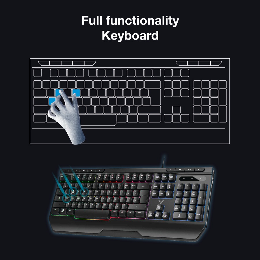Laser Gaming: RGB Gaming Keyboard - Black