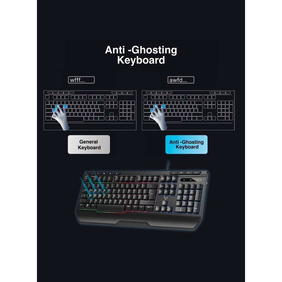 Laser Gaming: RGB Gaming Keyboard - Black