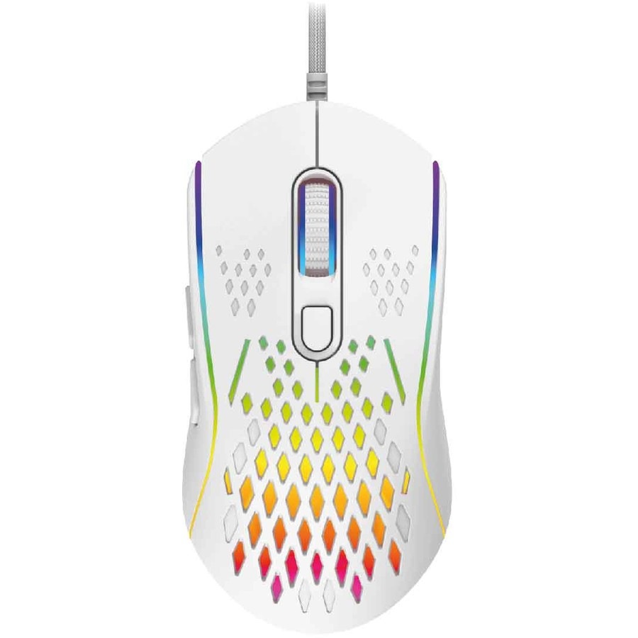 Laser Gaming RGB Lightweight Mouse - White