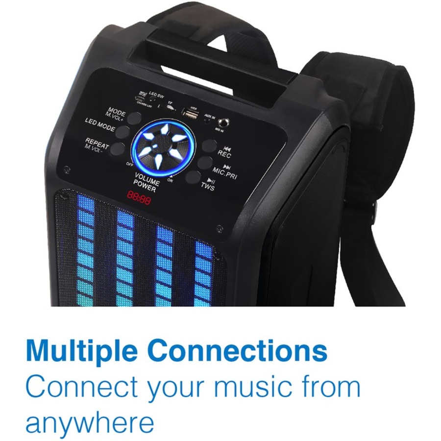 Laser Portable Party Speaker with LED Stand