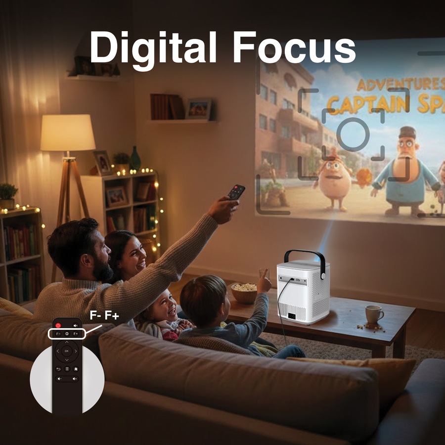 Laser Smart 1080p Projector with Built-in Android TV