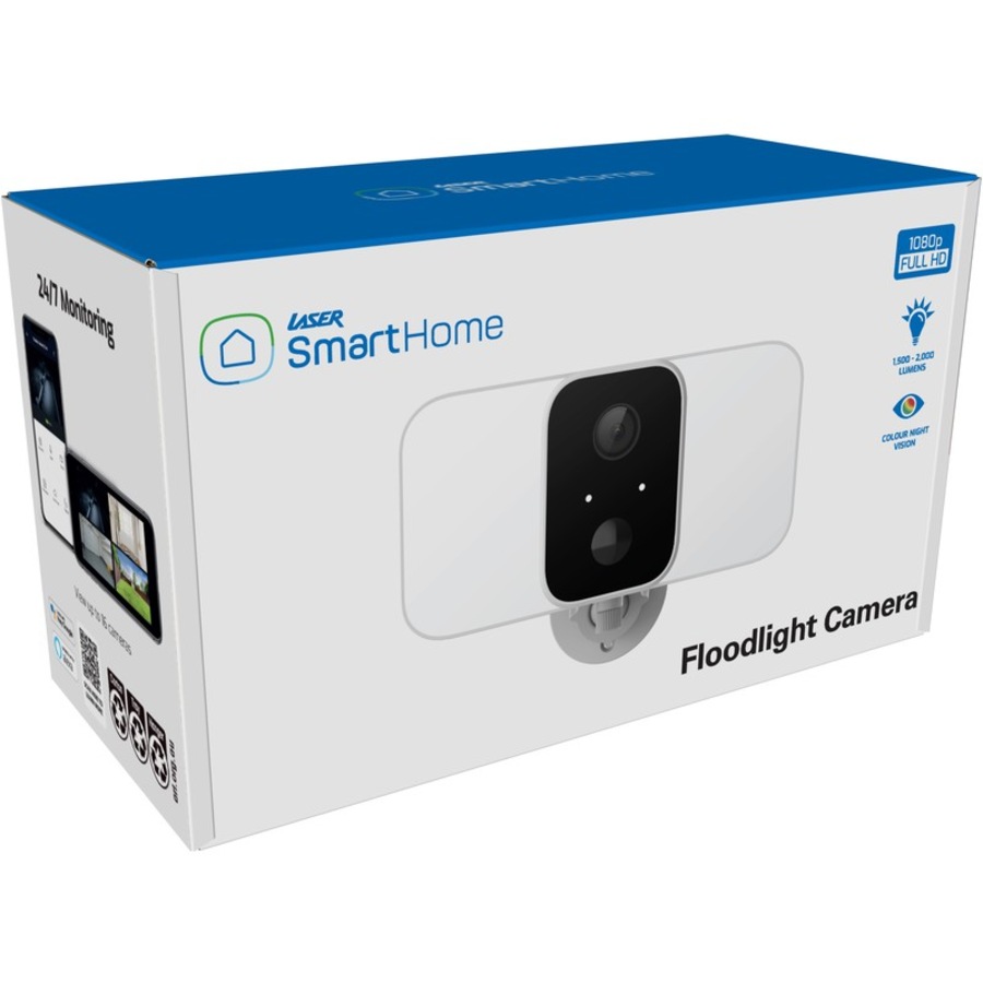 Laser Smart Home Battery Full HD Camera with Floodlight