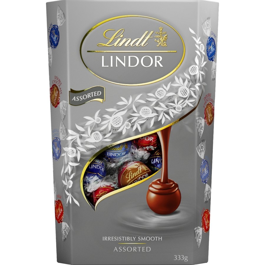 Lindt Lindor Silver Assorted Chocolate Cornet 333g
