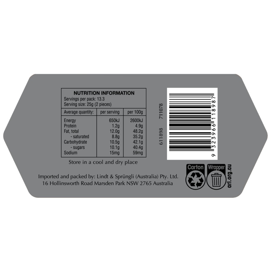 Lindt Lindor Silver Assorted Chocolate Cornet 333g