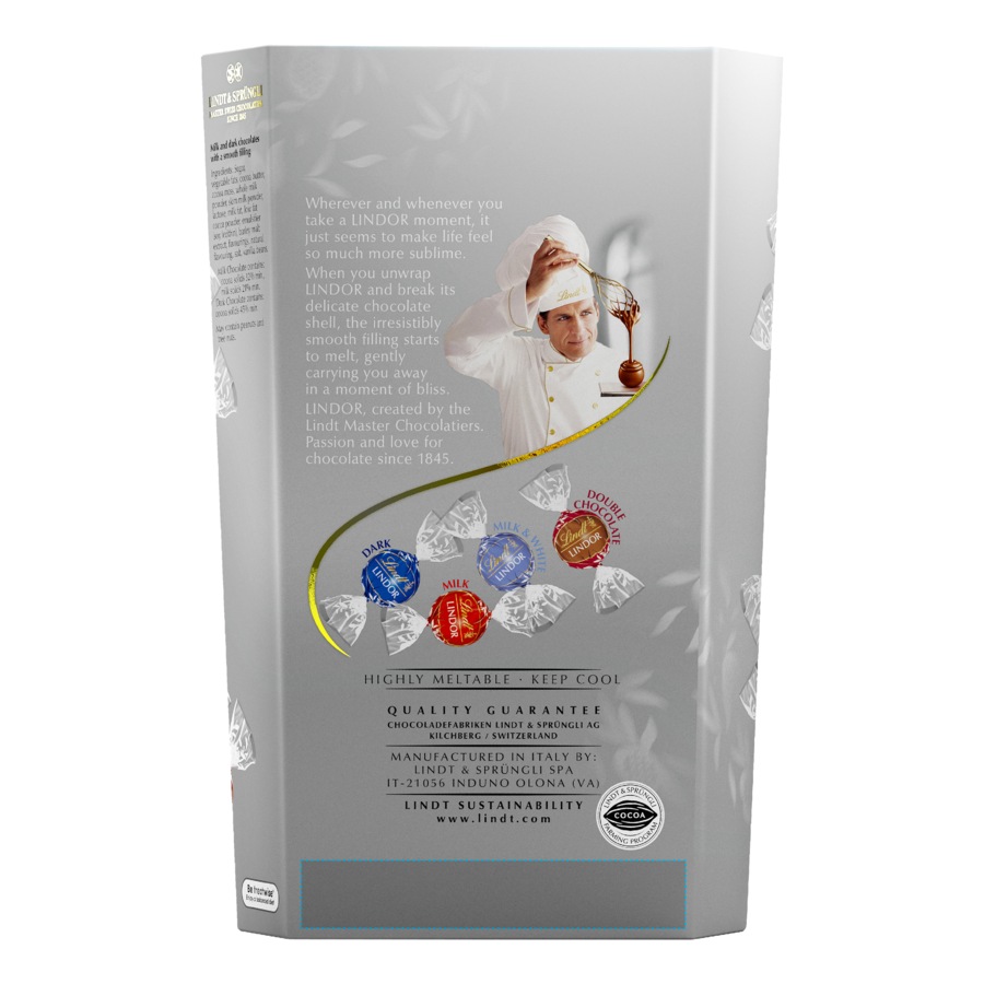 Lindt Lindor Silver Assorted Chocolate Cornet 333g