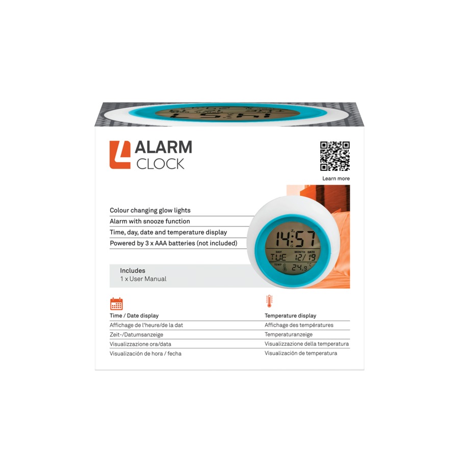 Buy Liquid Ears Glow Alarm Clock - Everyday Rewards Shop