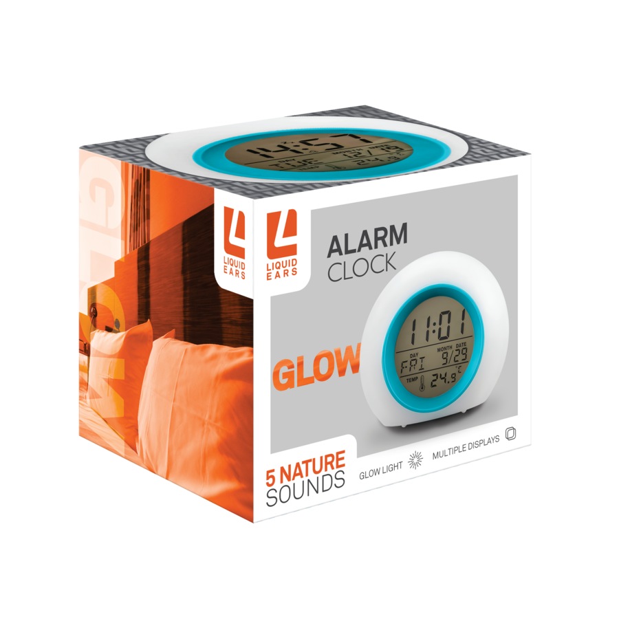 Buy Liquid Ears Glow Alarm Clock - Everyday Rewards Shop
