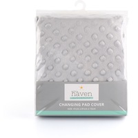 Little Haven Velour Dot Changing Pad Cover - Grey