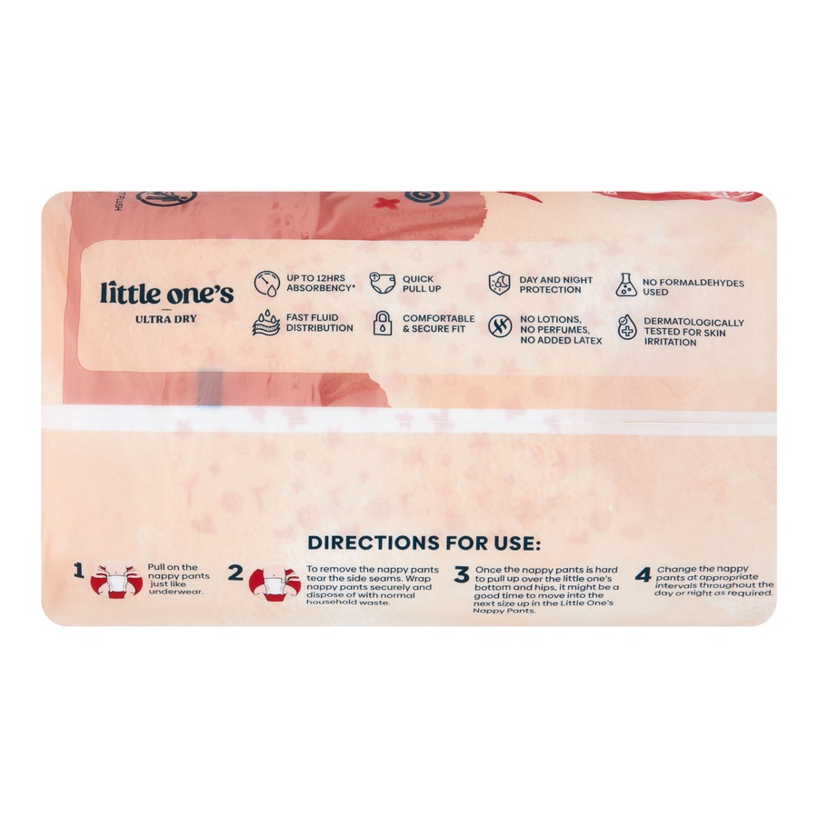 Little Ones Ultra Dry Nappy Pants Size 6 (15-20kg) Junior 21 Pack