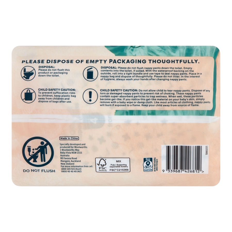 Little Ones Ultra Dry Nappy Pants Size 4 (9-14kg) Toddler 25 Pack