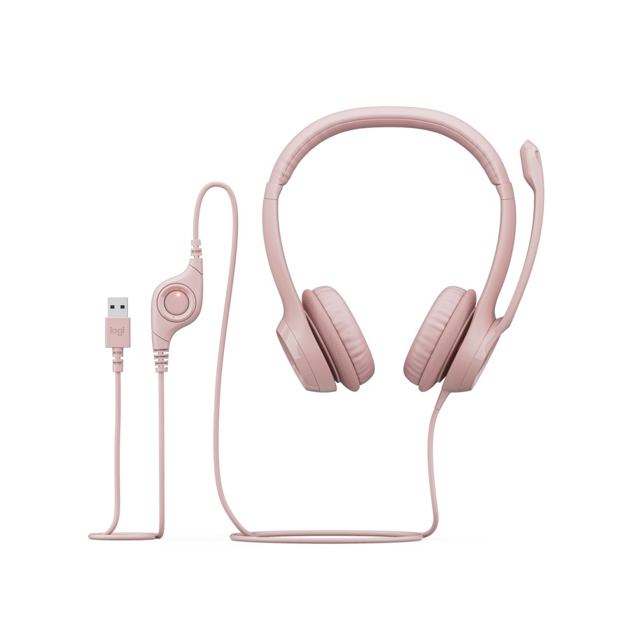 Logitech H390 USB Computer Headset - Rose