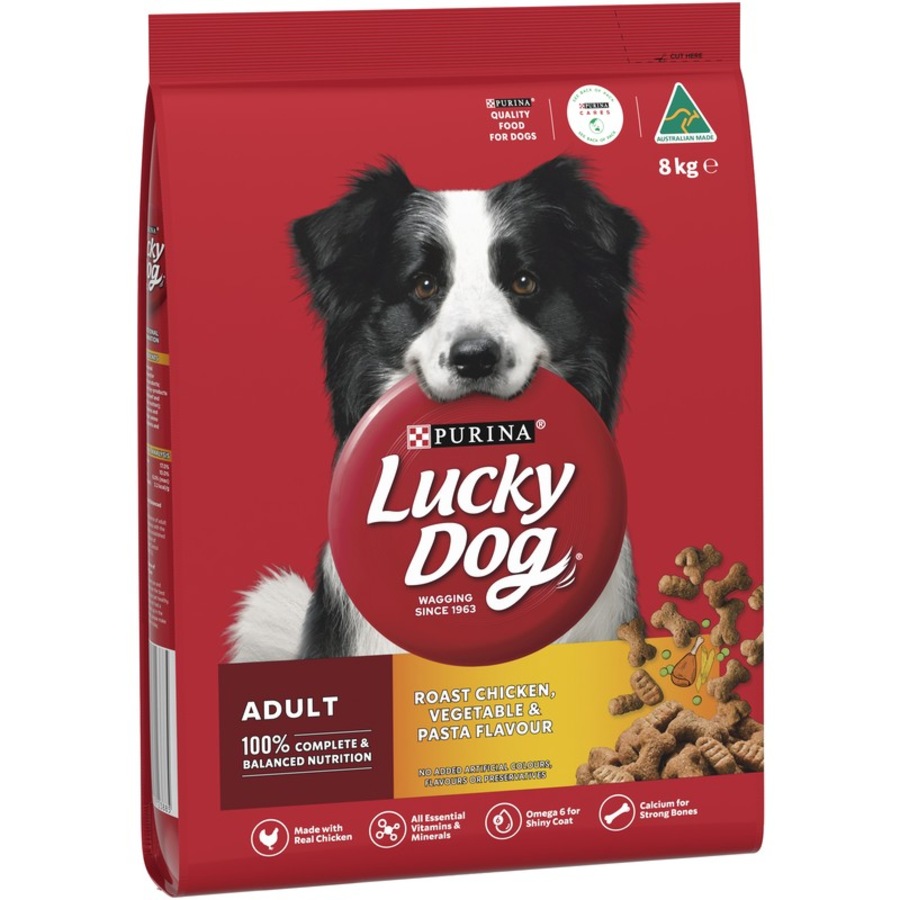 Purina Lucky Dog Roast Chicken, Vegetables & Pasta Dry Dog Food 8kg