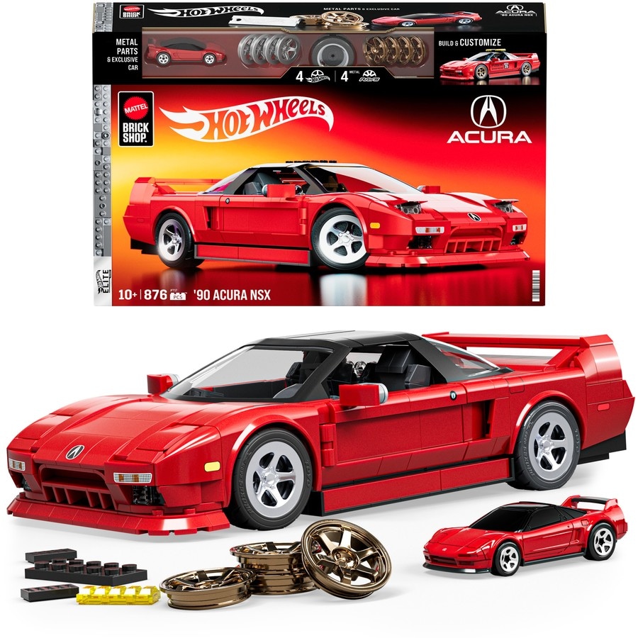 Mattel Brick Shop Hot Wheels ’90 Acura NSX Building Set