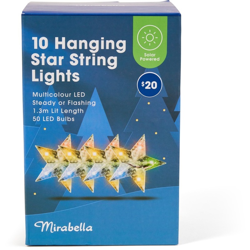Buy Mirabella Christmas Solar Powered LED Hanging Star Lights
