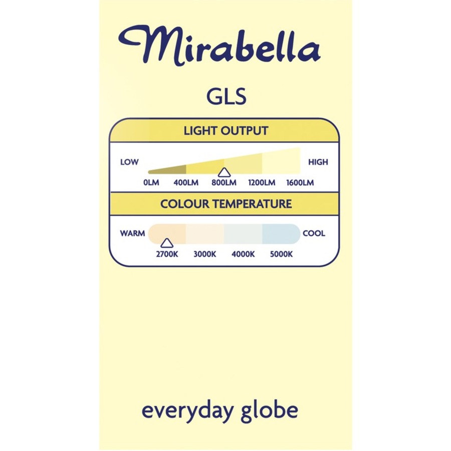 Mirabella LED GLS Bayonet 9W Warm White Globe 2 Pack