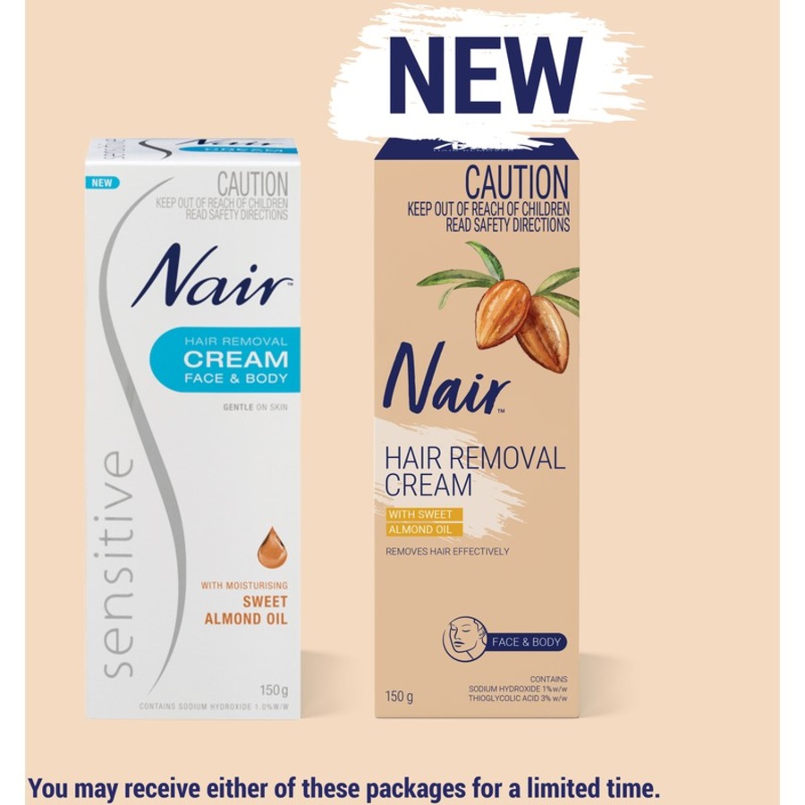 Nair Sensitive Face & Body Hair Removal Cream 150g