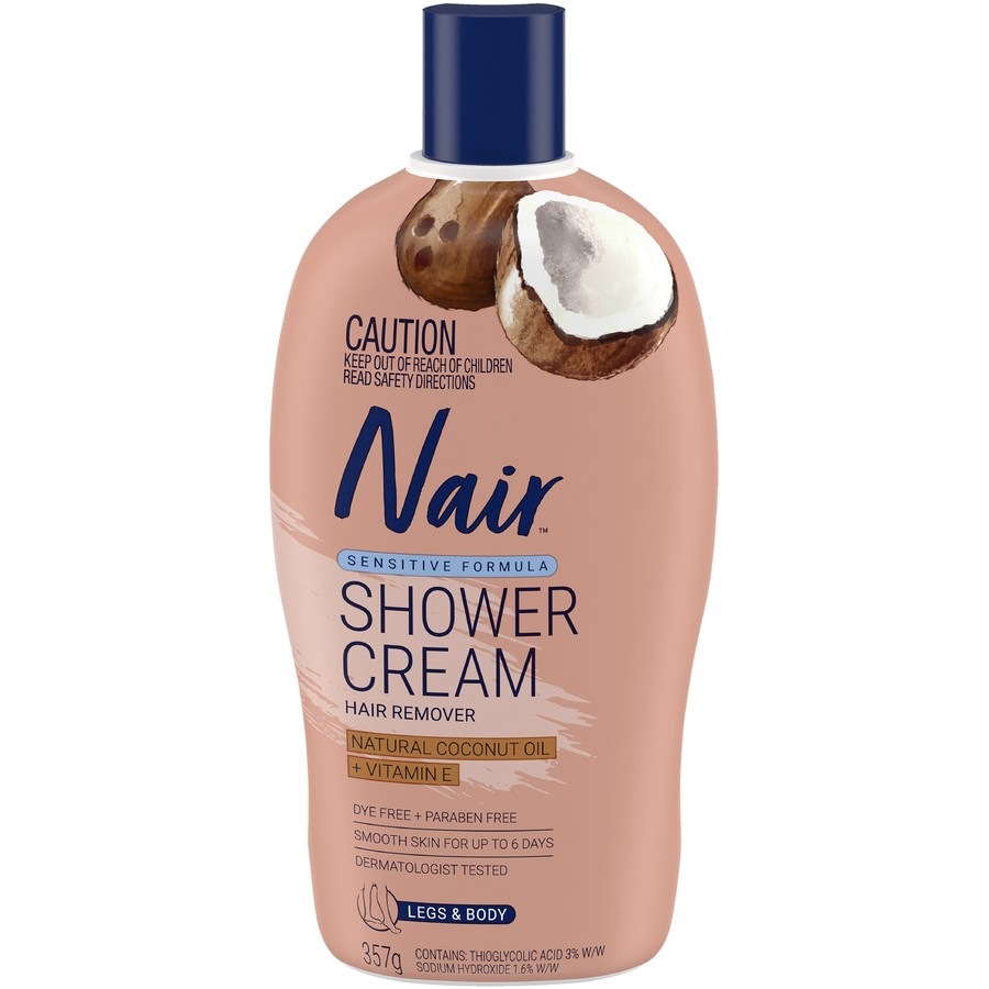 Nair Sensitive Hair Removal Shower Cream with Coconut Oil 357g