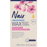 Nair Sensitive Large Wax Strips 40 Pack
