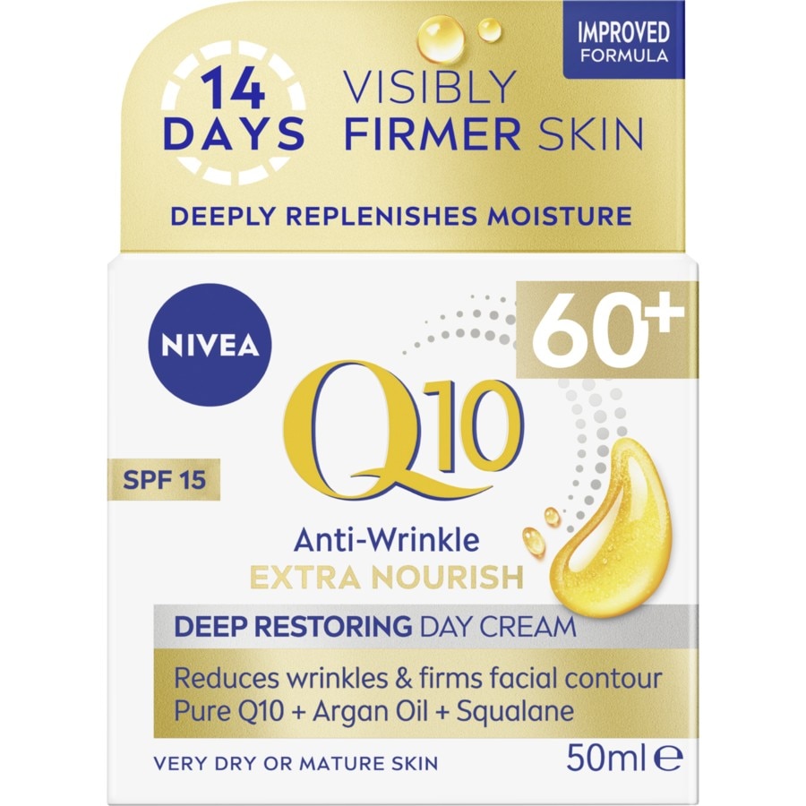NIVEA Q10 Anti-Wrinkle + Replenishing Mature Day Cream SPF15