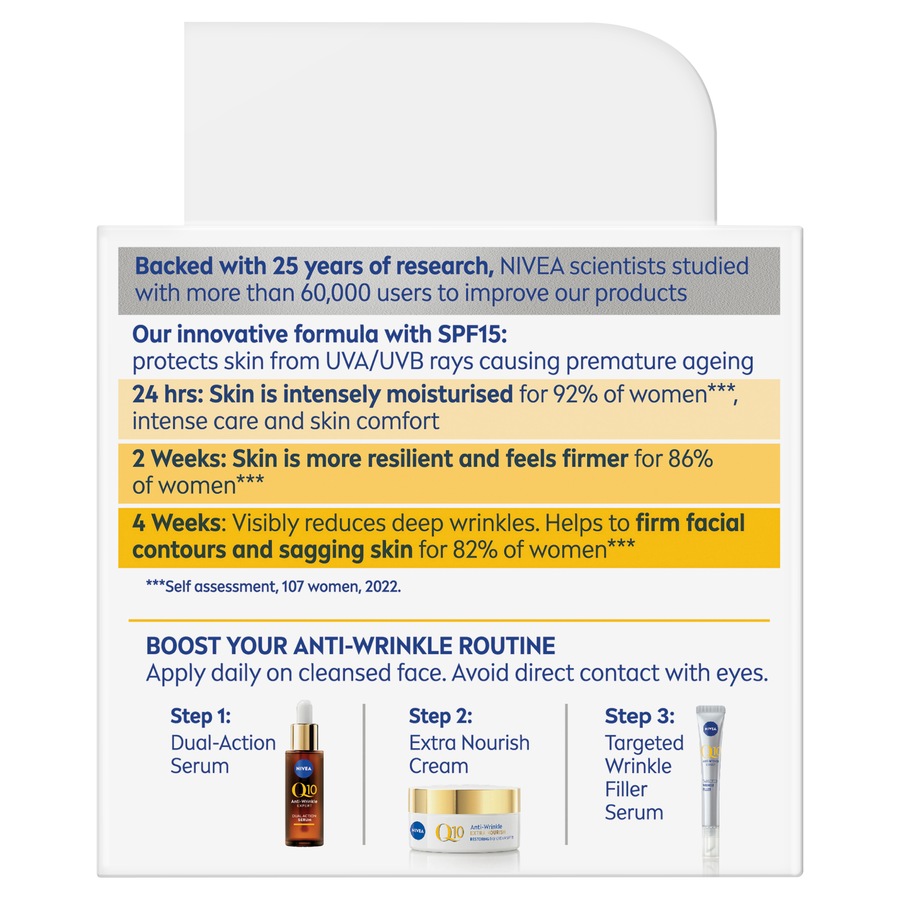 NIVEA Q10 Anti-Wrinkle + Replenishing Mature Day Cream SPF15