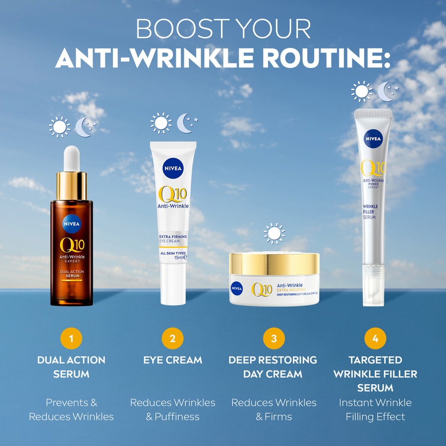 NIVEA Q10 Anti-Wrinkle + Replenishing Mature Day Cream SPF15