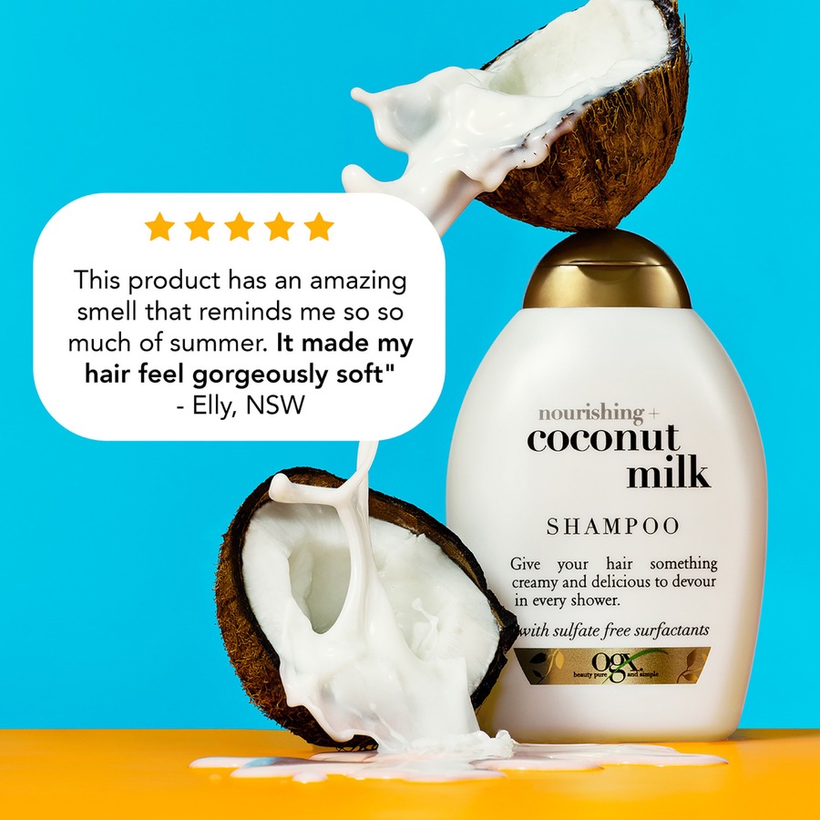 Ogx Nourishing + Hydrating Coconut Milk Shampoo For Dry Hair 385ml