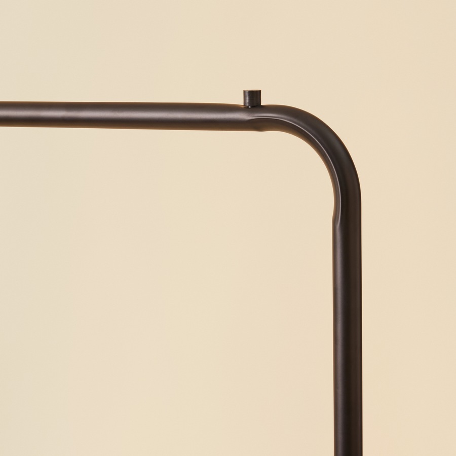 Openook Metal Garment Rack with Shelf - Black