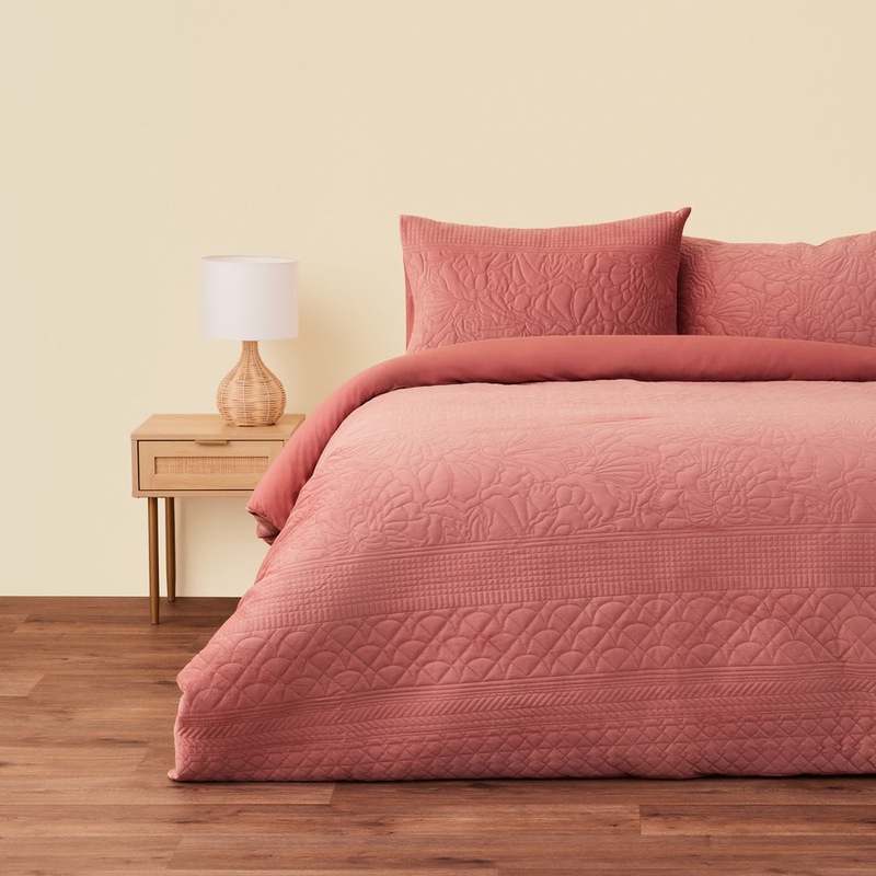 Buy Openook Velvet Pinsonic Quilt Cover Set Paige MyDeal