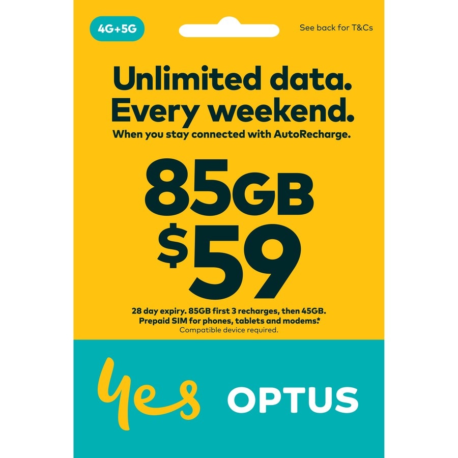 Optus$ 59 SIM**