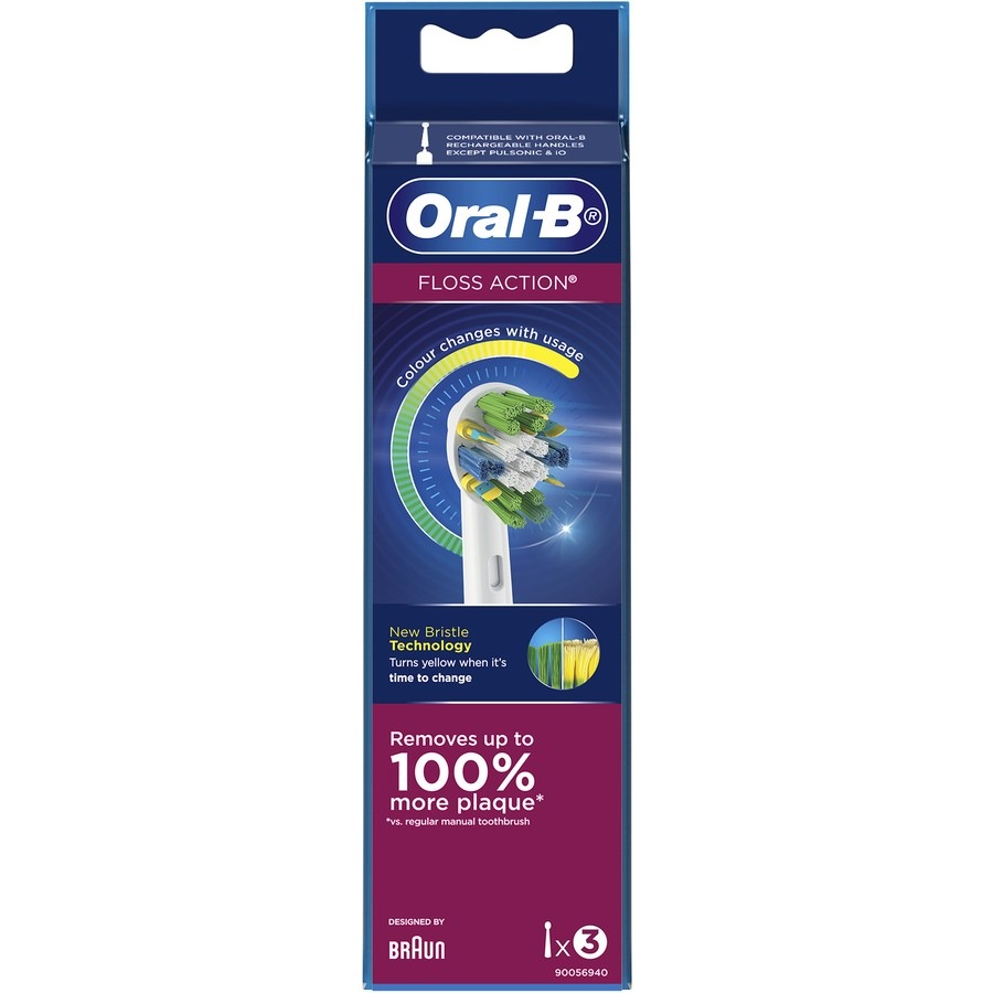 Oral-B Floss Action Replacement Brush Heads 3 Count