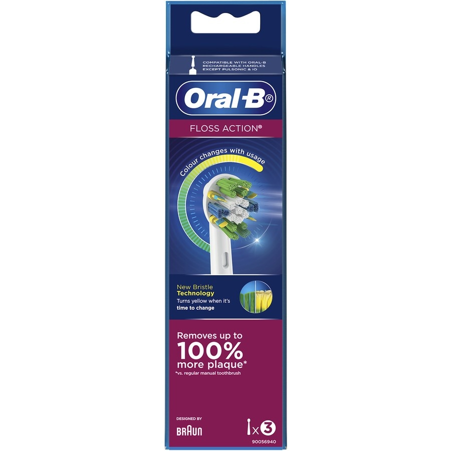 Oral-B Floss Action Replacement Brush Heads 3 Count