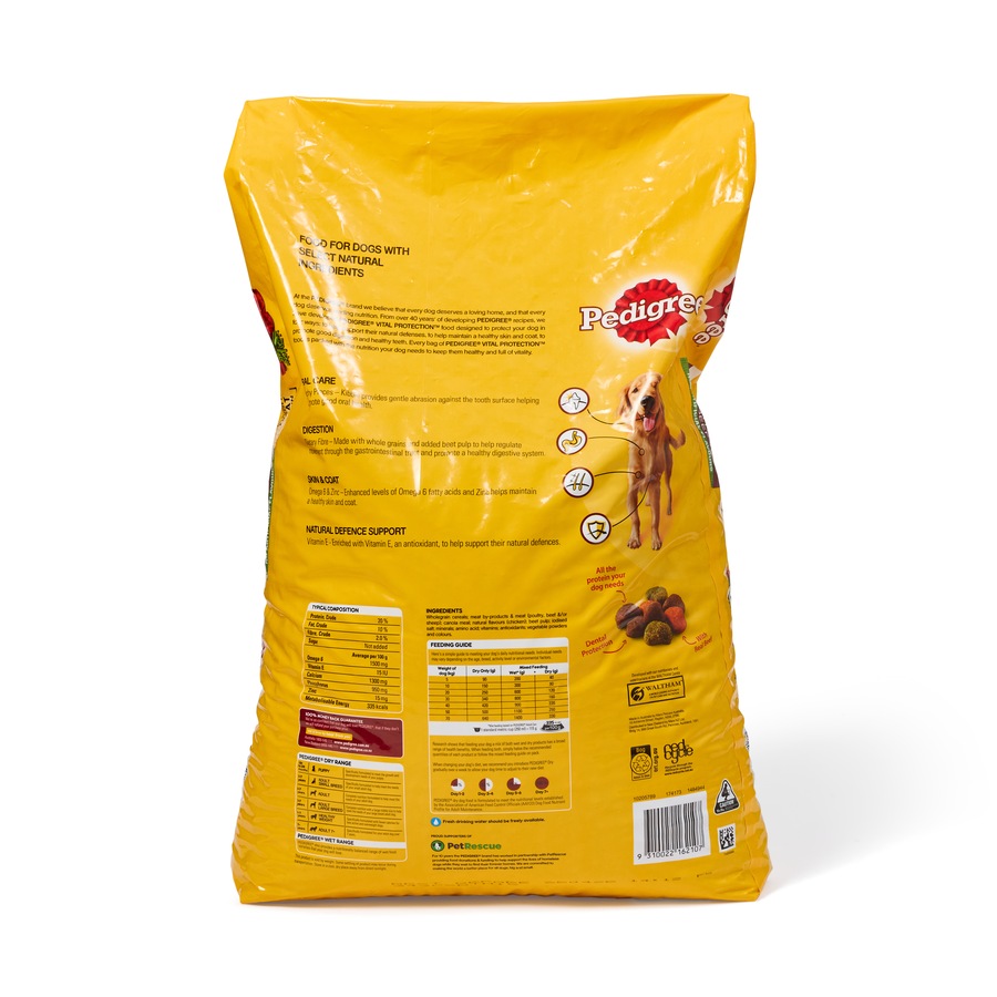 Pedigree Vital Protection Beef Dry Dog Food 15kg
