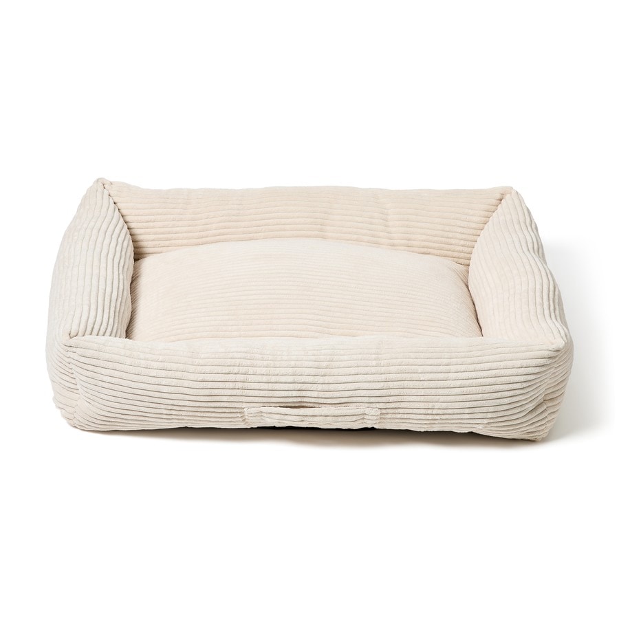Perfect Pet Corduroy Bolstered Bed - Cream