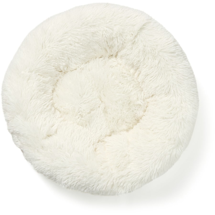 Perfect Pet Round Fluffy Bed Medium - White