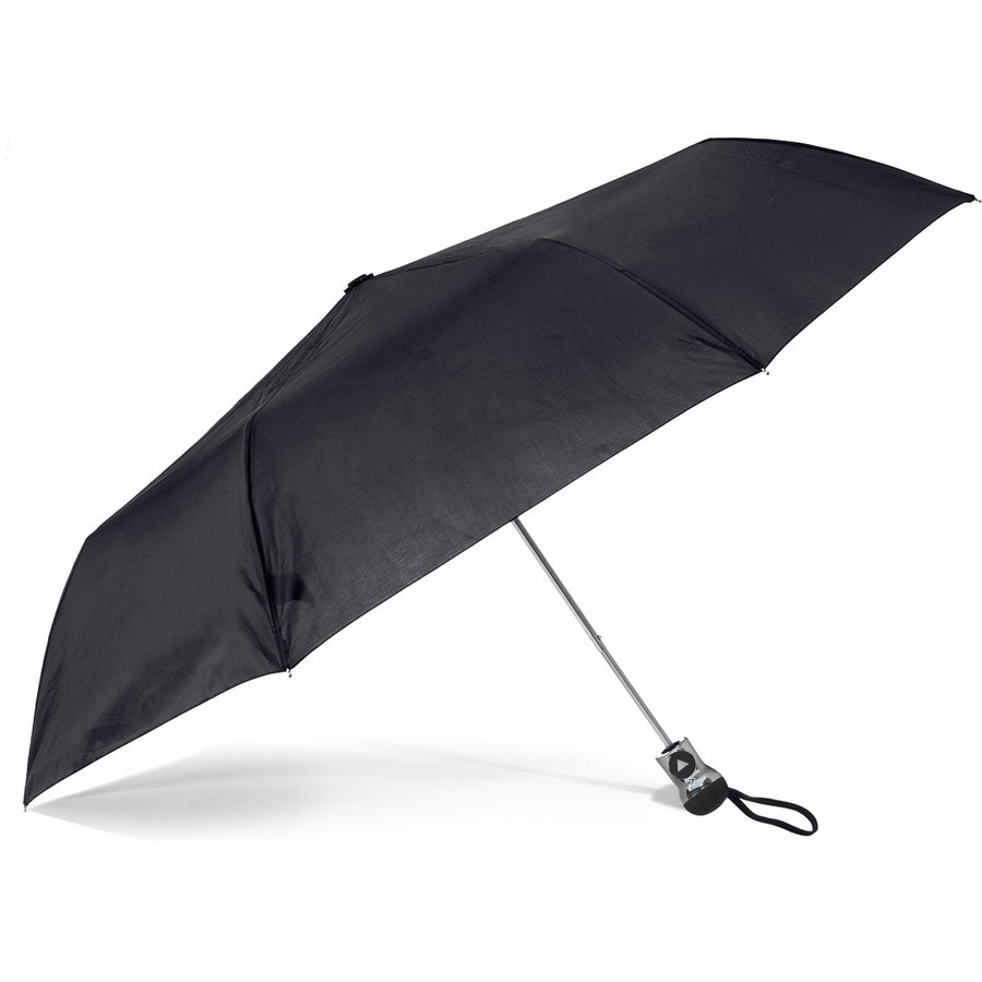 Rain Or Shine Compact Auto Umbrella - Black